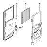 Kit de bisagra DOMETIC BG1607 con tornillos para puertas CARAD D.I100-600plus