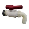 VALVOLA A SFERA 1 POLLICE CON PASSAPARETE G1 E PORTAGOMMA CURVO DN30