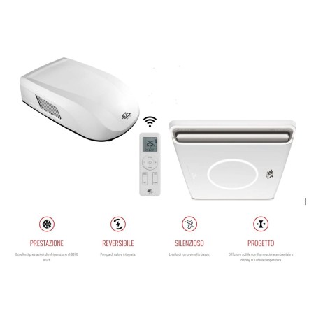 EZA CONNECT 2600W WHITE Air Conditioner with Heat Pump Reversible in Cold or Heat