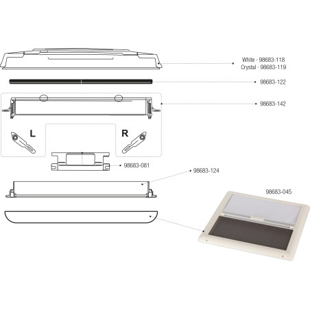 OBLO Vent 50 Crystal FIAMMA con oscurante e zanzariera - 01668-02D