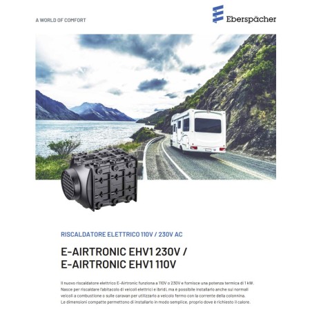 Chauffage EBERSPÄCHER E-Airtronic EHV 1 – kit complet 230 V avec une capacité de chauffage de 1 kW