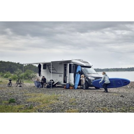 Toldo blanco de pared Thule Omnistor 5200 4,00 metros con tela azul zafiro – 301054