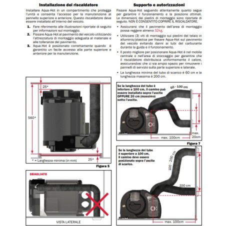 SISTEMA DI RISCALDAMENTO COMBINATO AQUA-HOT GEN1 D4 E – 4kW DIESEL+220V+ ACCESSORI