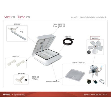 TURBO VENT FAN KIT 28 - 98683-051