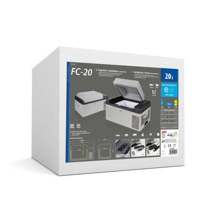 LAMPA FC-20, Kompressor-Kühlschrank/Gefrierschrank, 20 Liter, 12/24V + 220V