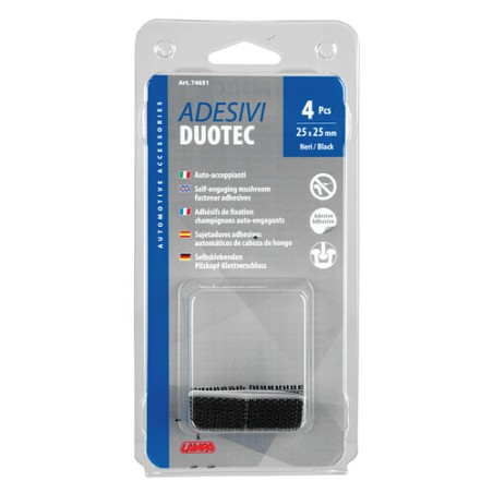Autocollants auto-accouplants LAMPA Duotec, ensemble de 4 - 25x25 mm