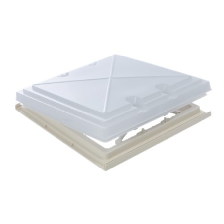 CLARABOYA DE CÚPULA DE ÓPALO DE 42 MPK - 400x400 mm – completa con mosquitera integrada y apagón