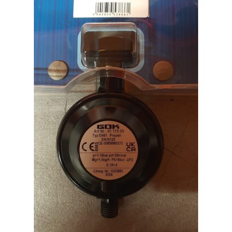 GOK Low Pressure Barbeque Regulator 30mBar 1.5kg – Blister
