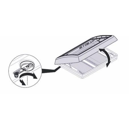 MIDI HEKI STYLE 700x500 white crank light no ventilation