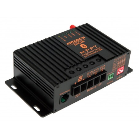 Antarion regolatore di carica solare MPPT 12/24V 20Ah, DUAL BATTERY, bluetooth