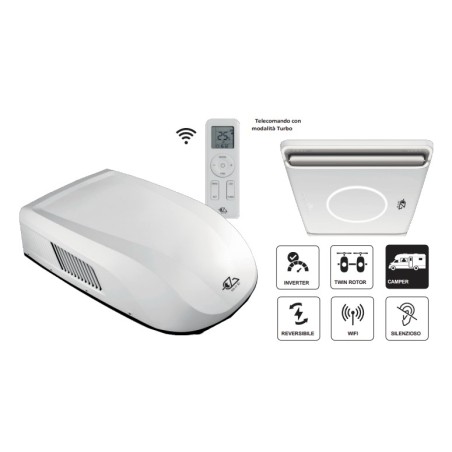 Tecnología inversora de aire acondicionado doble EZA 2700W WHITE Smart POWER - confort acústico aún mayor (solo 35-45dBa)