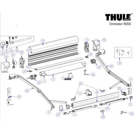 THULE Zentralverriegelungsarm-Ständer V2 - 1500601789