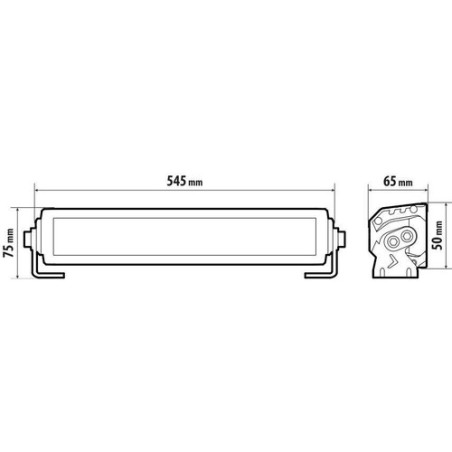 PILOT LED-Line Total Weiß, 2-Funktions-LED-Bar – 12/24V – 545x50 mm