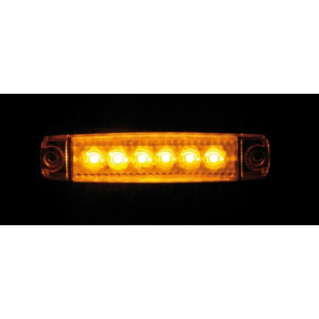 ORANGE, FLACHE FREIFAHRTSLAMPE 6LED 12/24V