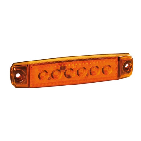 ORANGE, FLACHE FREIFAHRTSLAMPE 6LED 12/24V