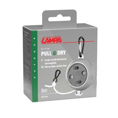 LAMPA Cable de secado rebobinable para la ropa - 8 m - Ø 3 mm