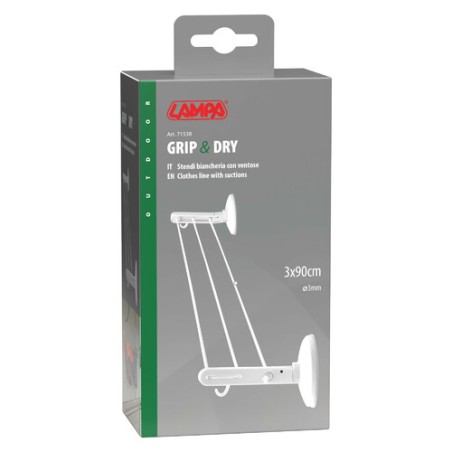 LAMPA Drying rack with suction cups - 90x3 cm