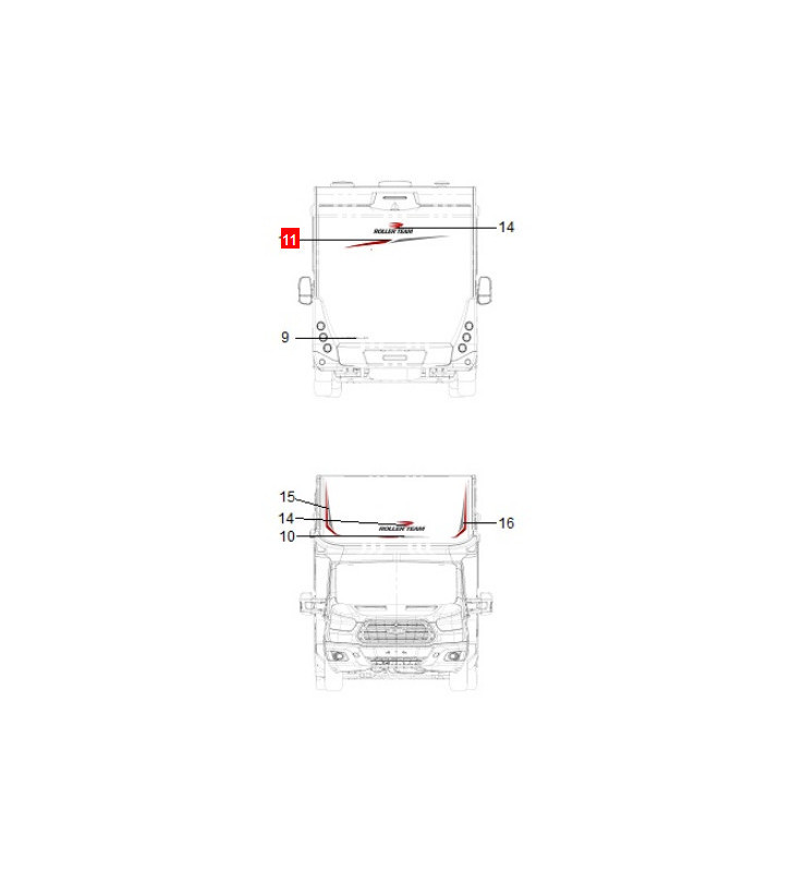 ROLLER TEAM LOGO ADHESIVE LABEL "FOR AUTOROLLER 277 M OF 2018"