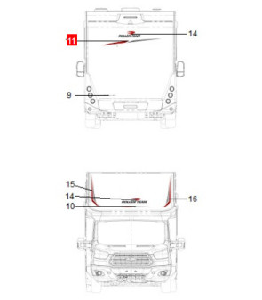 ETICHETTA ADESIVA LOGO ROLLER TEAM" PER AUTOROLLER 277 M DEL 2018"