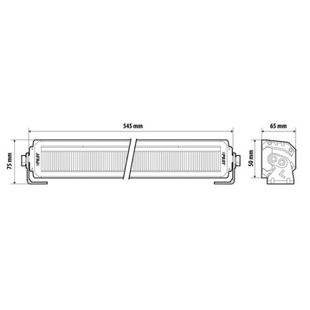 PILOT  barra multifunzione a Led Profondità 80W Posizione 2.3W Segnalazione 8W