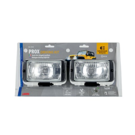 PILOT kit 2 pezzi fari profonditá con cablaggio 147x75 - Bianco