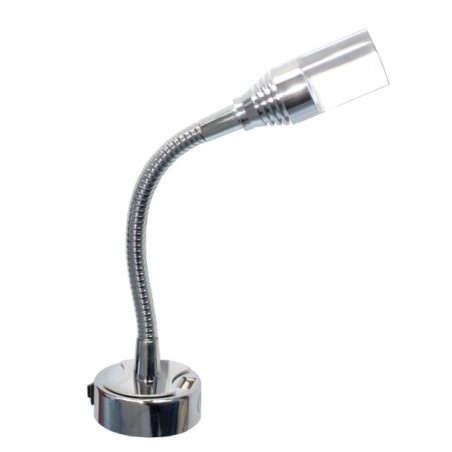 Flexible LED spotlight 12VDC - 1W - USB - 3000K with switch and USB