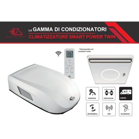 Air conditioner EZA 3600W WHITE Smart POWER TWIN inverter technology - Hot-cold power : 11600 btu/h