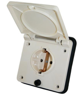 HABA - PRESA ELETTRICA ESTERNA SCHUKO 2 POLI VECCHIA NORMA