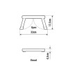 LÁMPARA DE ESCALERA PLEGABLE ACERO 150 KG - H17,5 CM