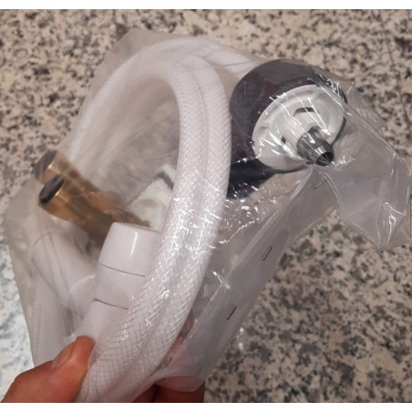 Sortie d’eau extérieure avec mélangeur d’eau chaude/froide et douche à main - raccords rapides - tuyau de 2 m