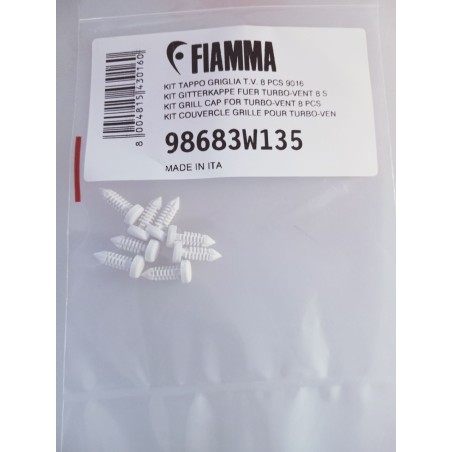 FIAMMA Kit 8 pezzi tappo griglia oblò 40x40 Turbo Vent