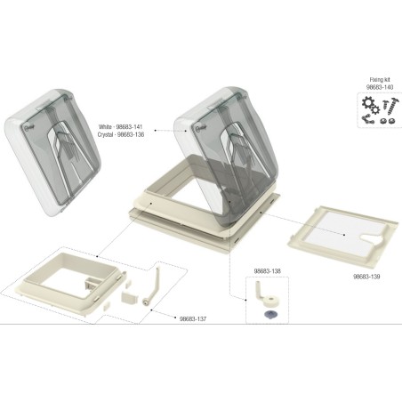Vent 28 F Blanc FIAMMA sans ventilateur