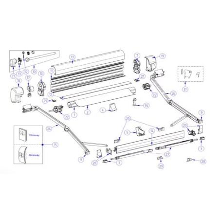 THULE Telecomando per motor kit verande OMNISTOR 8000-9200 - 1500603176