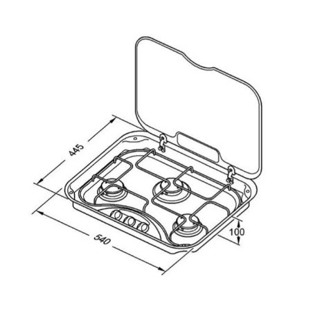 THETFORD Basic Line 345 12 V Gas-Grill - SHB34588-SP