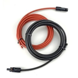 EXTENSIÓN DE CABLE ROJO/NEGRO CON CONECTORES MC4 M/F PARA...