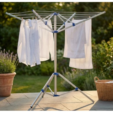 Außenregenschirm-Trockenregal mit 4 faltbaren Aluminiumarmen für Garten und Camping