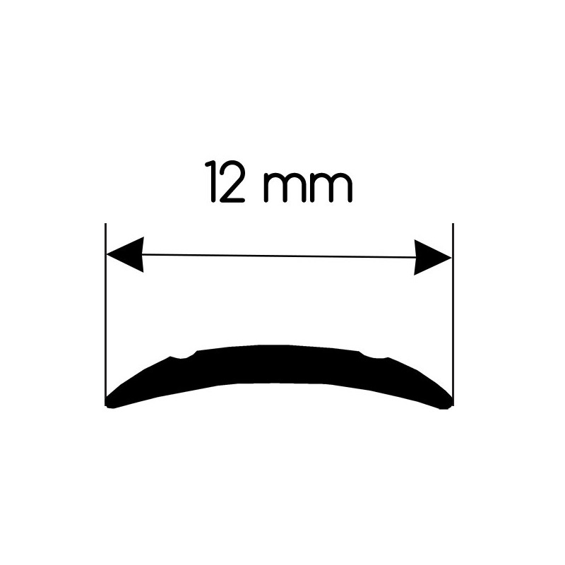 25 meters Screw cover profile white 12 mm