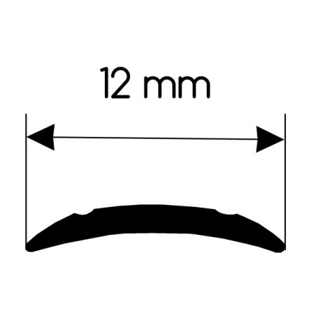 25 meters Screw cover profile white 12 mm