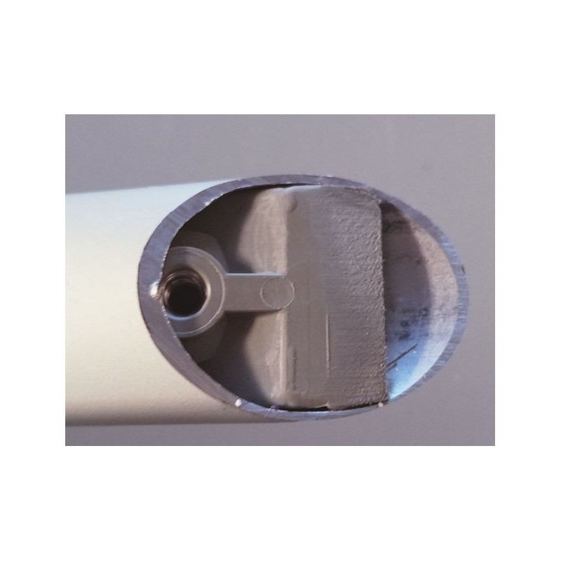 Manilla de admisión de 590 mm de aluminio gris