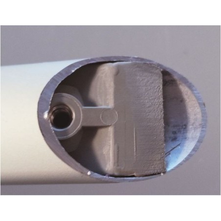 Einlasshebel 590 mm graues Aluminium