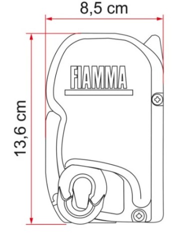 Fiamma F45S 450 Negro Oscuro Gris Real - 06759G01R