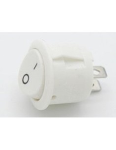 Interruttore 12V tondo bianco incasso diametro 20 mm