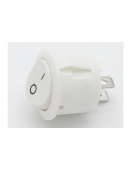 Interruttore 12V tondo bianco incasso diametro 20 mm