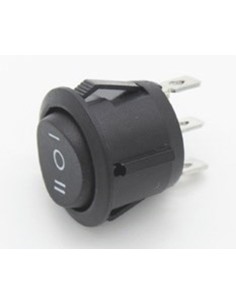 Deviatore 0-I-II a 3 posizioni diametro 20 mm nero