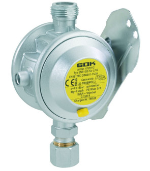 GOK gas regulator 30mbar 1.5kg wallUniv 10mm