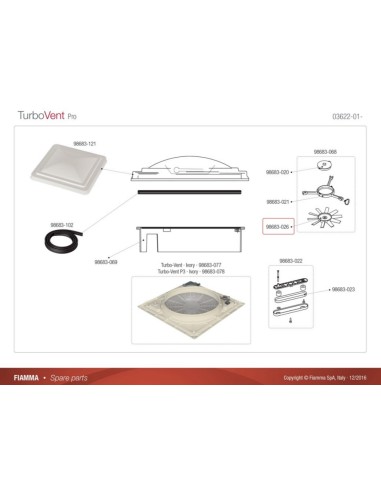 TURBOVENT and TURBOVENTPRO Fiamma fan kit