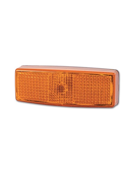 Auskragende orangefarbene Seitenleuchte 110X40 mm