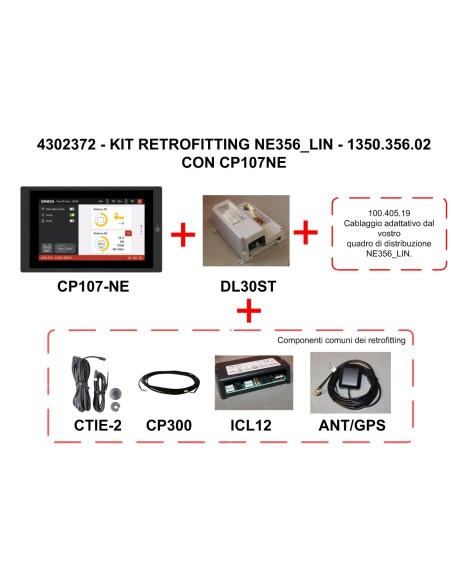 NORDELETTRONICA Kit retrofitting da NE356T-L a NE356_LIN con pannello CP107-NE
