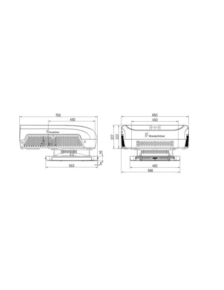 Eberspächer Breezonic Slim HP 1700 W Klimaanlage Weiß mit Wärmepumpenfunktion und Wechselrichtertechnologie