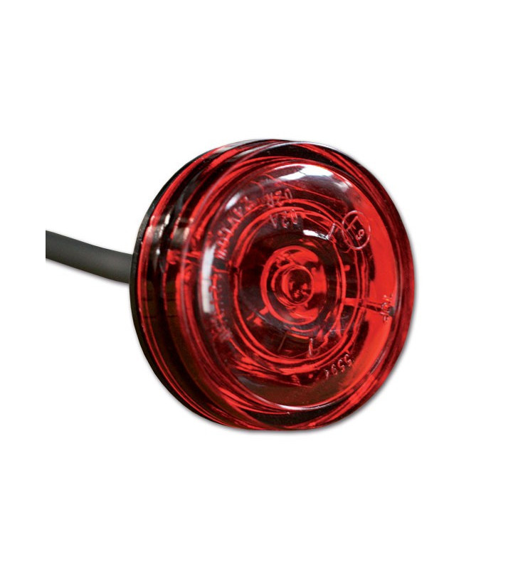 Red round light with LED Ø 38mm